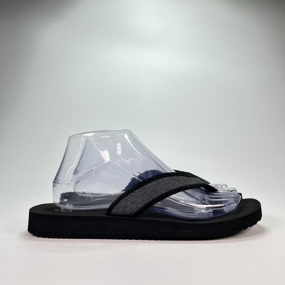 OP Black Gray Flip Flop Sandals Thong Style Comfort Beach Pool Women's Size 8 - Picture 1 of 9
